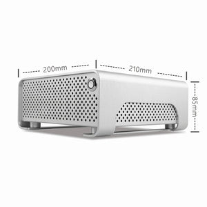 METALFISH MetalGear Plus Aluminum Mini HTPC Case Mini ITX Cases Computer Gaming PC Desktop Case With Power Supply Pico PSU - Stereotech