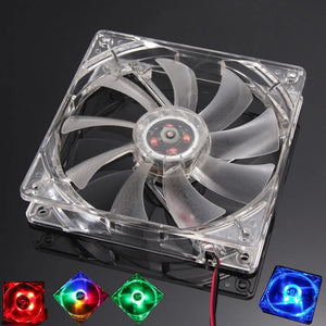 120mm PC Computer fan 4 LEDs Case colorful Cooling Fan Plastic 12CM Fan for Computer Case CPU Cooler Radiator pk arsylid  cooler