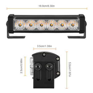 LED Warning Strobe Lights 2x6 LED Car Emergency Caution Hazard Safety Flashing Light Bar For Truck Car Snow Plow Vehicles 12V