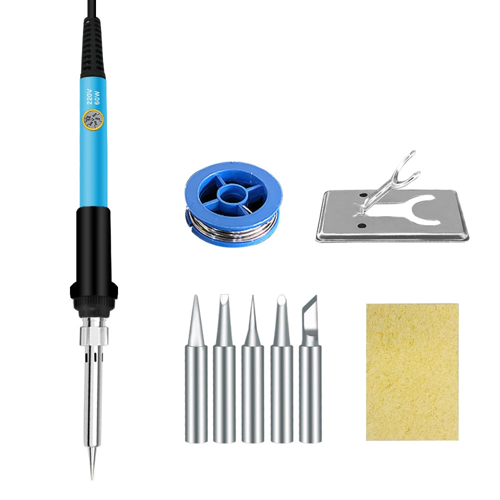 Soldering Iron 60W/80W Adjustable Temperature Electric Solder Iron Rework Station Mini Handle Heat Pencil Welding Repair Tools