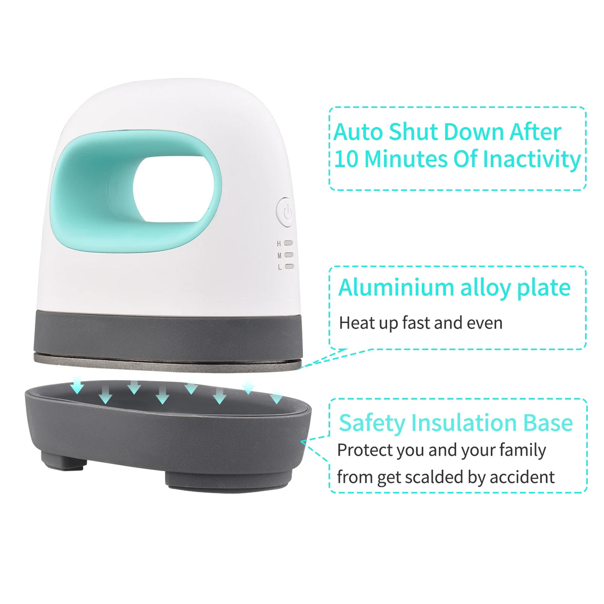 Mini Heat Press Machine T-Shirt Printing Easy Heating Transfer Press Iron Machines for Clothes Bags Hats Pads Blanket Leather - Stereotech