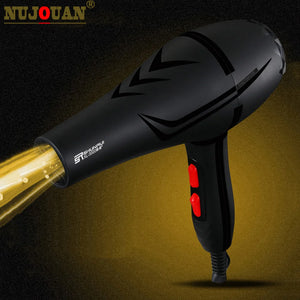New Powerful Professional Salon Hair Dryer Negative Ion Blow Dryer Electric Hairdryer Hot/Cold Wind With Air  Collecting  Nozzle