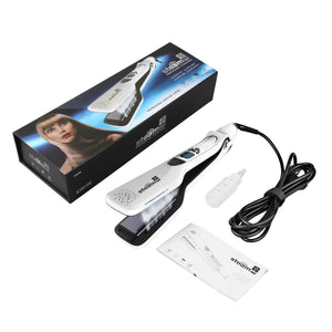 Steam Hair Straightener Brush Ceramic Flat Iron Professional Hair Straightening Iron Comb Electric Hair Crimper Heating Comb