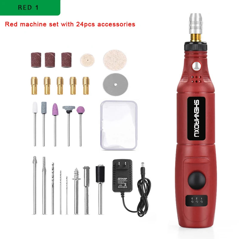 SHENHAOXU 100-240V Mini Drill Engraving-Pen Dremel-Tools Accessoraies-Set Adjustable Grinding With Multifunction power tool