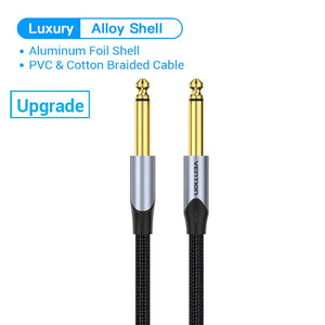 Vention Aux Guitar Cable 6.5 Jack 6.5mm to 6.5mm Audio Cable 6.35mm Aux Cable for Stereo Guitar Mixer Amplifier Speaker cablenew