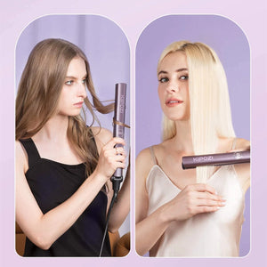 KIPOZI Flat Iron 2 In 1 Instant Heating Professional Beauty Tool Adjustable Temperature Hair Striaghtener with Digital Display