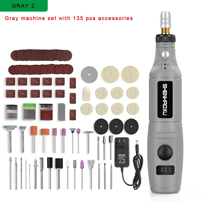 SHENHAOXU 100-240V Mini Drill Engraving-Pen Dremel-Tools Accessoraies-Set Adjustable Grinding With Multifunction power tool