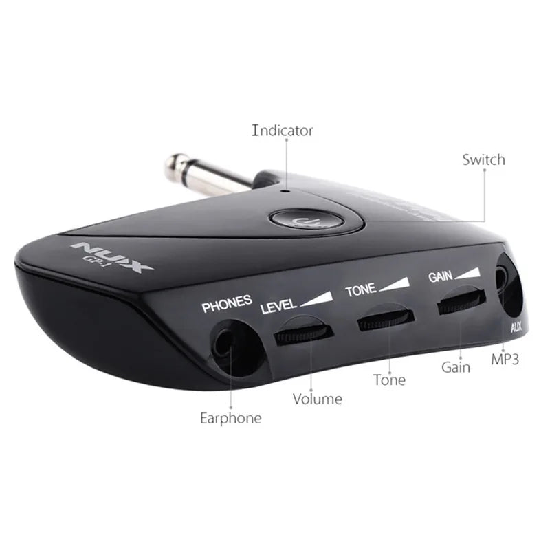 NUX Gp-1 Electric Guitar Amplifier Multi-Effects Guitar Pedal Plug Headphone Amp Built-in Distortion Effect Accessories
