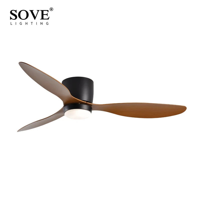 SOVE Modern White Ceiling Fan With Led Light Ceiling Light Fan Ceiling Fans With Lights Led Fan Lamp Remote Control - Stereotech
