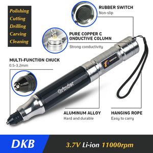 Tungfull Mini Cordless Drill Engraving Pen Electric Drill Grinder With Lithium Battery 3.7V Rechargeable Electric Hand Drill
