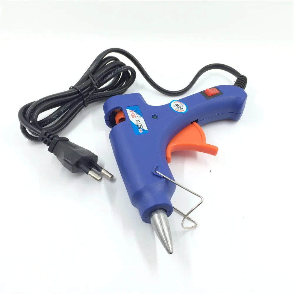 Mini 20w Melt Glue Gun plus 16pcs mini Sealing Wax Stick 100-240V Professional High Temp Heater Hot Glue Gun Repair Heat tool