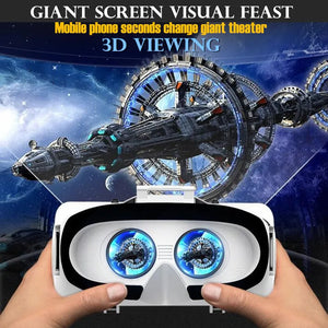Original Virtual Reality VR Glasses Box StereoGoogle Cardboard VR Headset 3D Helmet for IOS Android Phone,Support Game Joystick