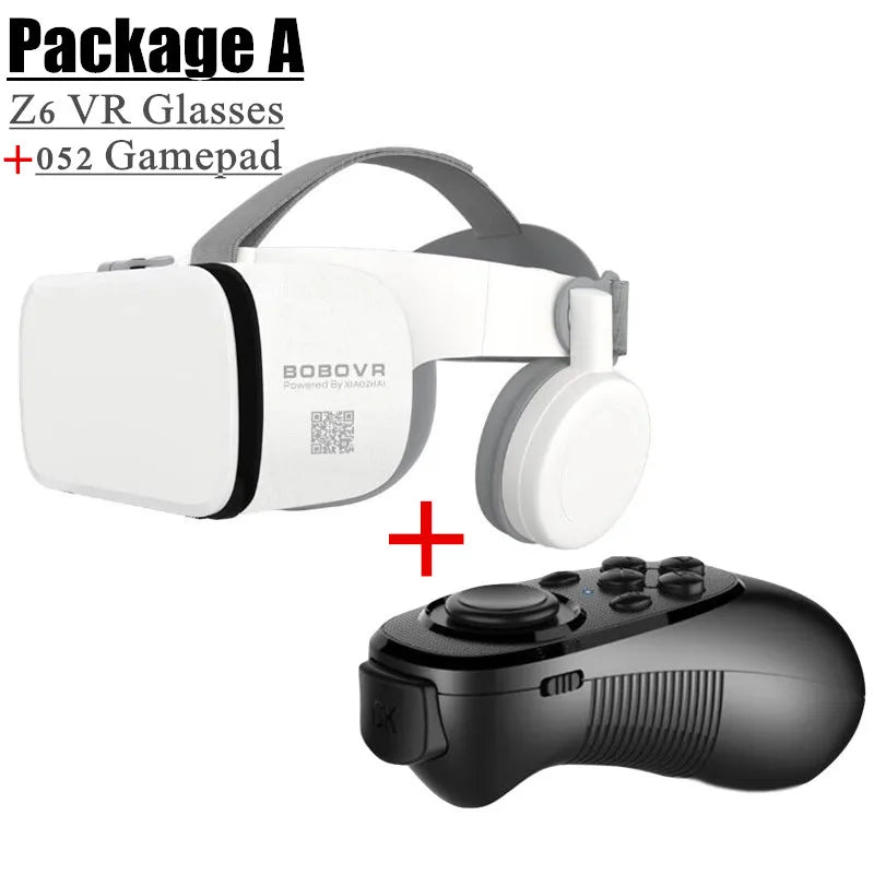 BOBOVR Z6 Wireless Virtual Reality Glasses Google Cardboard Box Stereo Mic VR Headset 3D IMAX for 4.7-6.5&quot; Phone,Support Gamepad