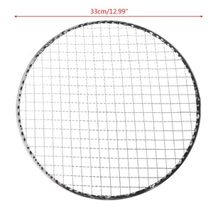 VFGTERTE 26/28/30/33cm BBQ Grill Round Grilling Meshes kitchen Outdoor Camping Vegetables Meat Fish Seafood Cooking BBQ Tools - Stereotech