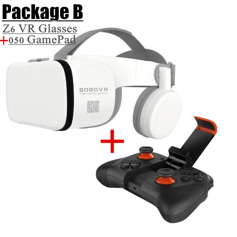 BOBOVR Z6 Wireless Virtual Reality Glasses Google Cardboard Box Stereo Mic VR Headset 3D IMAX for 4.7-6.5&quot; Phone,Support Gamepad