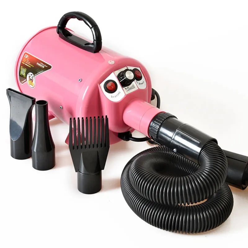 Portble 2000w Cat Dog Pet Dryer Blower 220v for Dogs Four Colors Dog Hair Dryer with 3 Nozzles