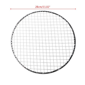 VFGTERTE 26/28/30/33cm BBQ Grill Round Grilling Meshes kitchen Outdoor Camping Vegetables Meat Fish Seafood Cooking BBQ Tools - Stereotech