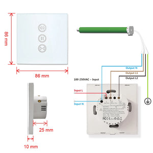Tuya Smart Life WiFi Curtains Blinds Switch Roller Shutter Electric Motor Google Home Alexa Voice Control Connected House Engine - Stereotech