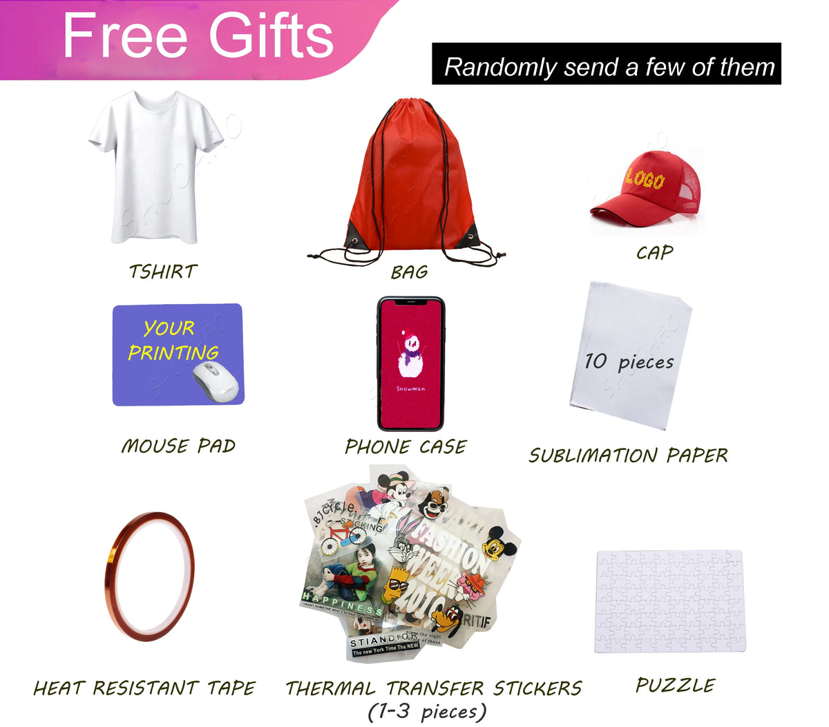 15 In 1 Combo Muntifunctional Sublimation Heat Press Machine Tshirt Heat Transfer Printer For Mug/Cap/football/bottle/pen/shoes - Stereotech