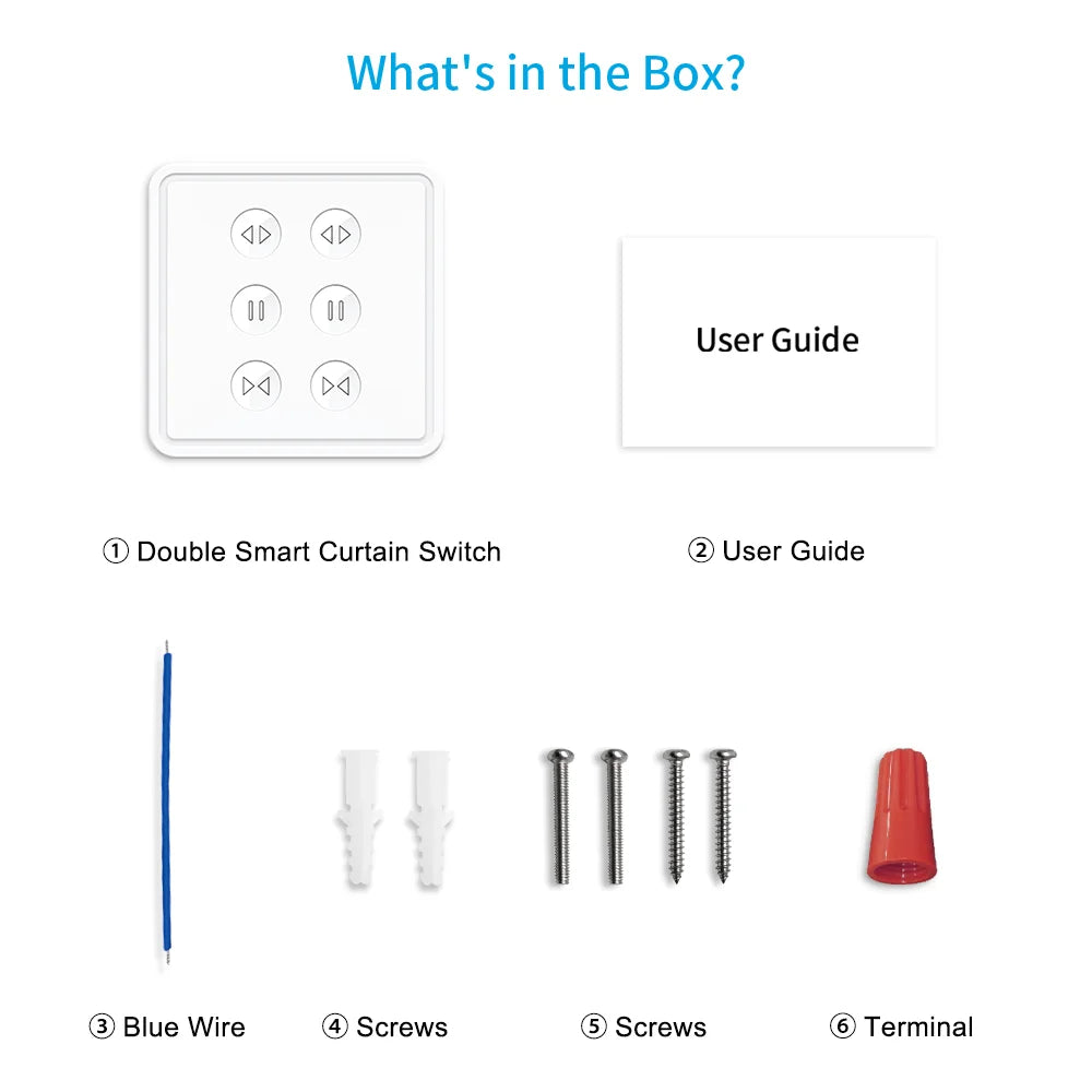 Tuya Smart Life EU WiFi Double Curtain Blind Switch for Roller Shutter Electric motor Google Home Alexa Echo Voice Control DIY - Stereotech