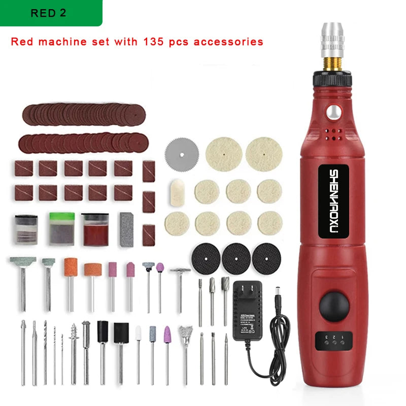 SHENHAOXU 100-240V Mini Drill Engraving-Pen Dremel-Tools Accessoraies-Set Adjustable Grinding With Multifunction power tool