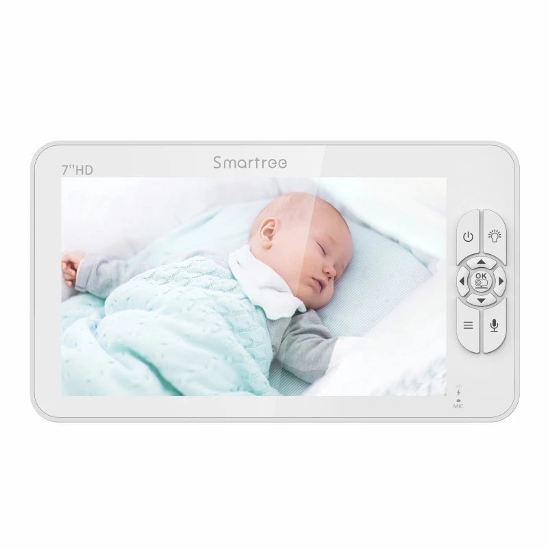 SM70V2 7&quot; 1080P HD Split Screen Video Baby Monitor with two Camera, Hack Proof, Remote Zoom/Pan/Tilt, 4000mAh Battery