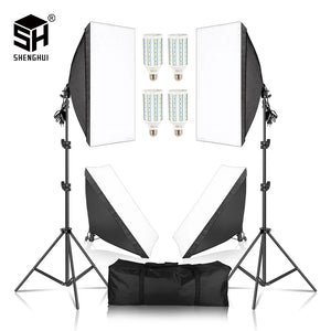 Photography Studio Softbox Lighting Kit Arm for Video & YouTube Continuous Lighting Professional Lighting Set Photo Studio - Stereotech