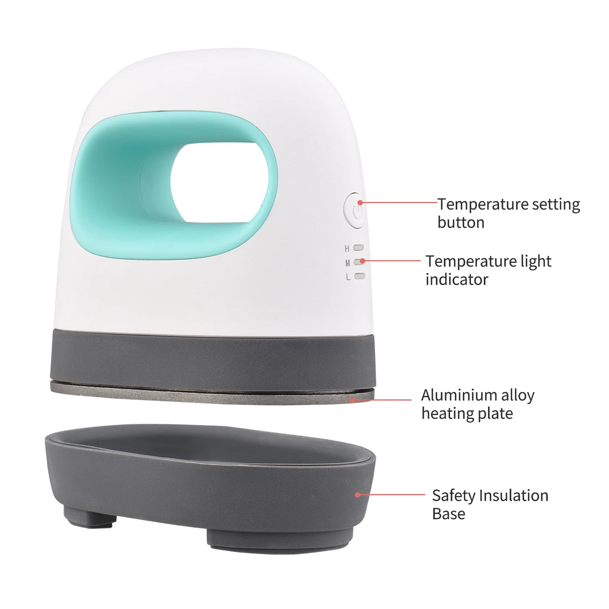 Mini Heat Press Machine T-Shirt Printing Easy Heating Transfer Press Iron Machines for Clothes Bags Hats Pads Blanket Leather - Stereotech