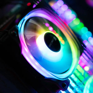 Jonsbo FR-701 Computer PC Case ARGB Fan 120mm 9 Blades Addressable RGB LED 5V 3Pin PWM Chassis Computer Cooler CPU Cooling Fans