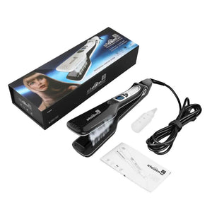 Steam Hair Straightener Brush Ceramic Flat Iron Professional Hair Straightening Iron Comb Electric Hair Crimper Heating Comb