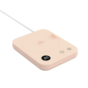 Home Timing Power Heating Coaster Plate Coffee Cup Pad 4 Gear Constant Temperature Milk Water Cup Warmer Heater Mat Heating Base