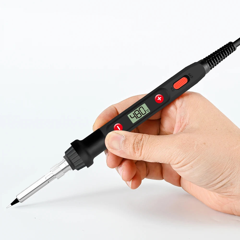 Soldering Iron 60W/80W Adjustable Temperature Electric Solder Iron Rework Station Mini Handle Heat Pencil Welding Repair Tools