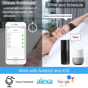 Tuya Smart Life WiFi Curtains Blinds Switch Roller Shutter Electric Motor Google Home Alexa Voice Control Connected House Engine - Stereotech