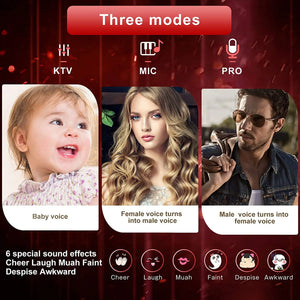 Karaoke Microphone Bluetooth Wireless Professional Dynamic Mic Portable Singing Machine for Home KTV Party Adult/Kid Gift