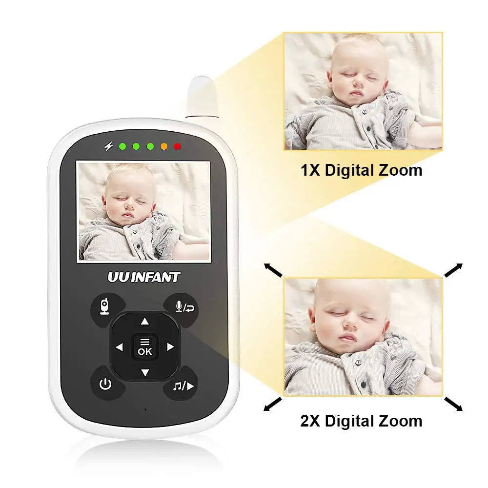 Video Baby Monitor with Camera and Audio, Auto Night Vision,Two-Way Talk, Temperature Monitor, VOX Mode, Lullabies, 960ft Range