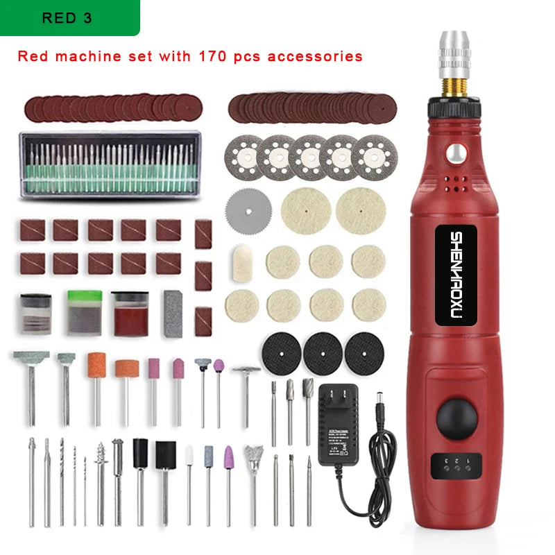 SHENHAOXU 100-240V Mini Drill Engraving-Pen Dremel-Tools Accessoraies-Set Adjustable Grinding With Multifunction power tool
