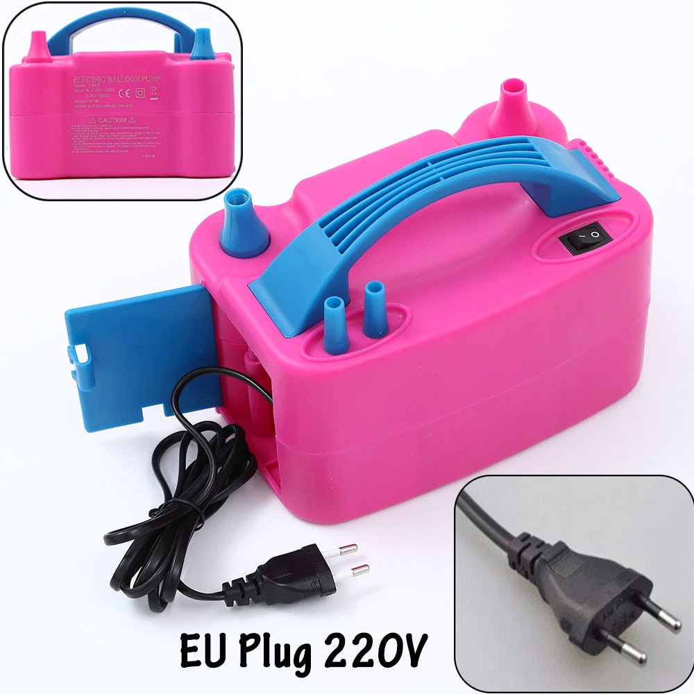 High Voltage Double Hole AC Inflatable Electric Balloon Pump Electric Air Balls Pump All Style Inflator Pump Portable Air Blower