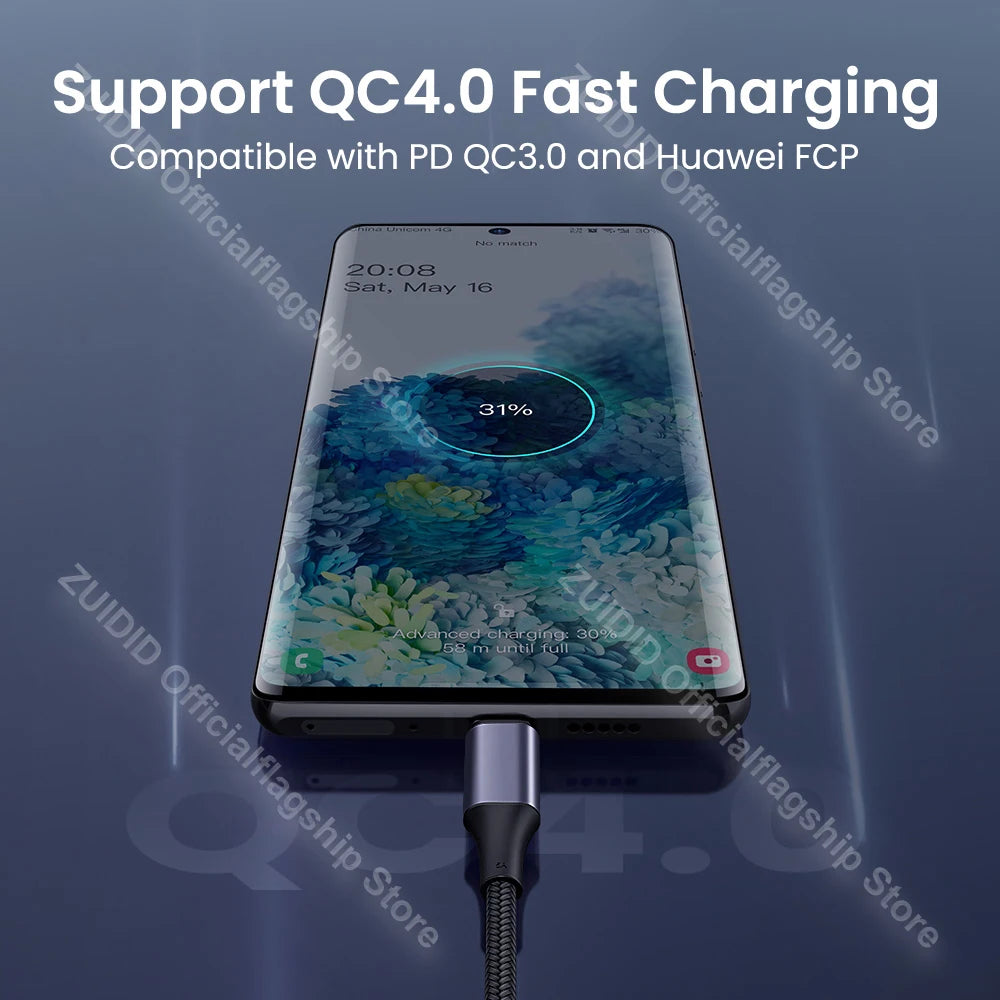 PD 100W 5A USB C To Type C Cable QC3.0 Quick Charge 4.0 Fast Charging Data Cable For Samsung Xiaomi Macbook Pro USB C Cable 1/2M