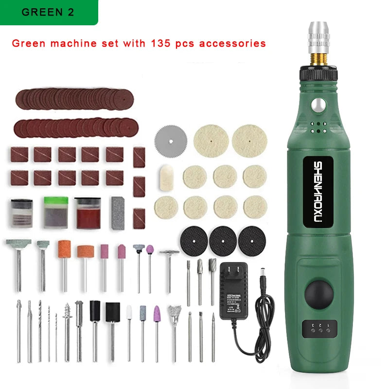 SHENHAOXU 100-240V Mini Drill Engraving-Pen Dremel-Tools Accessoraies-Set Adjustable Grinding With Multifunction power tool