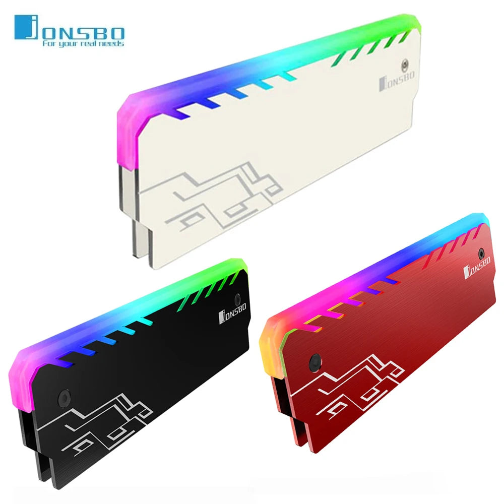 JONSBO DDR Memory ram heatsink ram rgb DDR3 DDR4 Memory Cooling Heatsink Cooler RAM Radiator for Desktop PC Computer colorful