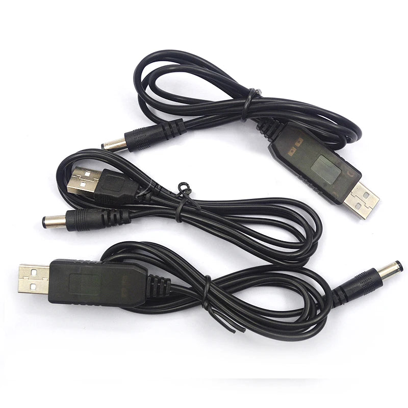 USB Power Boost Line DC 5V to DC 9V / 12V Step UP Module USB Converter Adapter Cable 2.1X5.5MM Plug - Stereotech