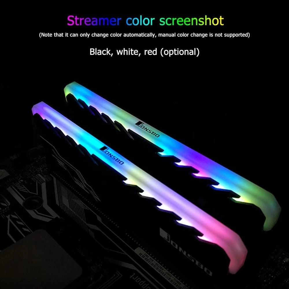 JONSBO DDR Memory ram heatsink ram rgb DDR3 DDR4 Memory Cooling Heatsink Cooler RAM Radiator for Desktop PC Computer colorful