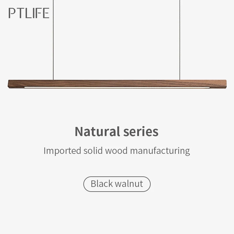 Nordic Real Wood Pendant Lights LED Ceiling Hanging Lamps for Living Room Kitchen Bar Dining Table Chandelier Room Decoration