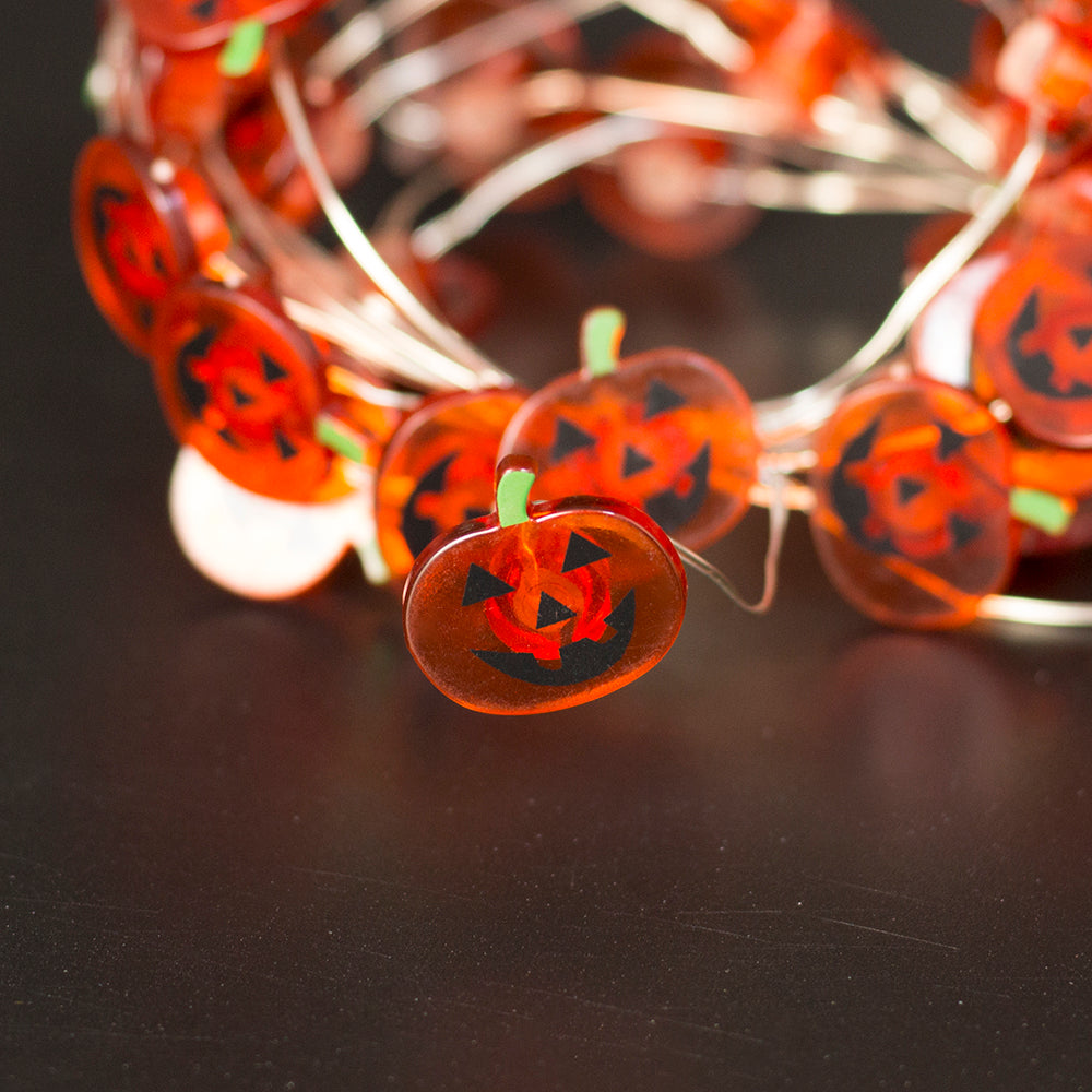 9.8FT Hollween Smiley Pumpkin String Lights 30 LEDs