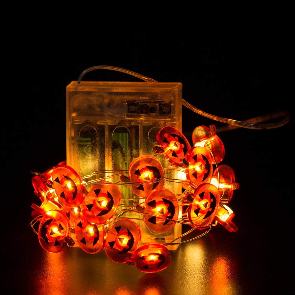 9.8FT Hollween Smiley Pumpkin String Lights 30 LEDs
