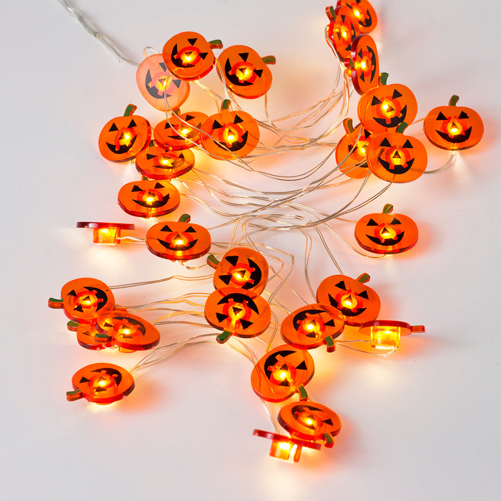 9.8FT Hollween Smiley Pumpkin String Lights 30 LEDs