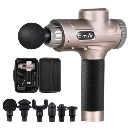 Everfit Massage Gun 6 Heads LCD Electric Massager Vibration Relief