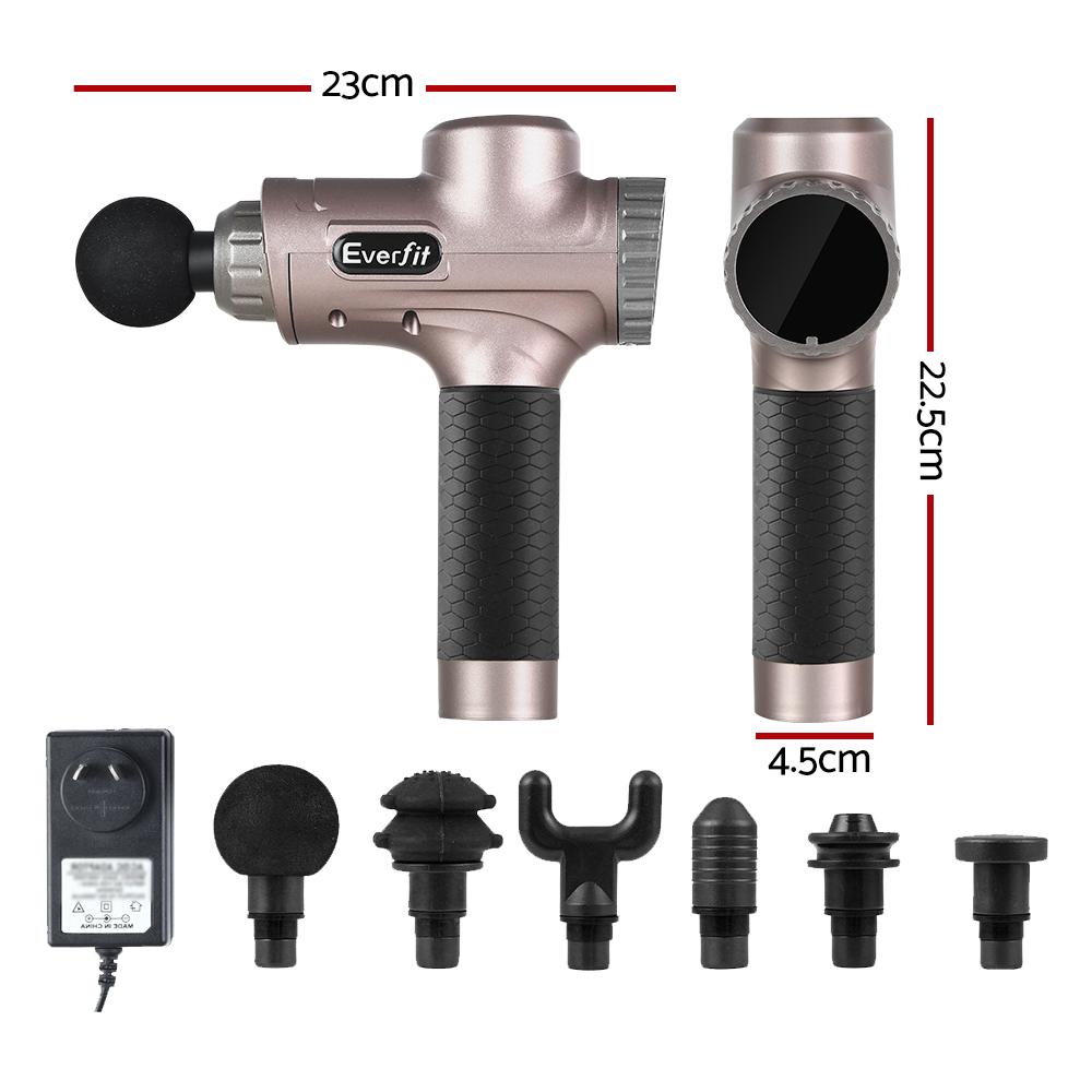 Everfit Massage Gun 6 Heads LCD Electric Massager Vibration Relief