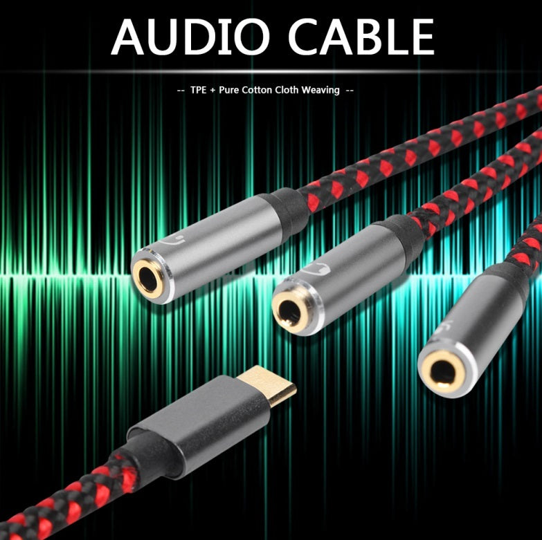 3-in-1 Type-C Audio Cable - Stereotech