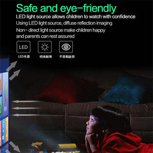 Yt500 Home Mini Projector Media Player Miniature Children Led Mobile Phone Projector Built-in Speaker White US Plug